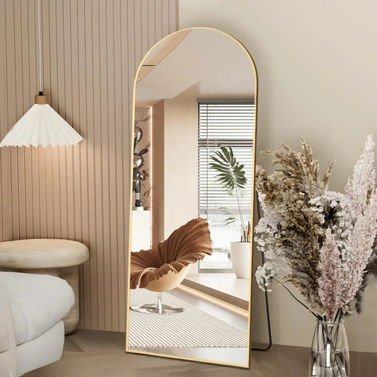 Full Length Arch Mirror Floor Mirror with Stand
